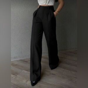 SHEIN Classic Black Wide-Leg Pants